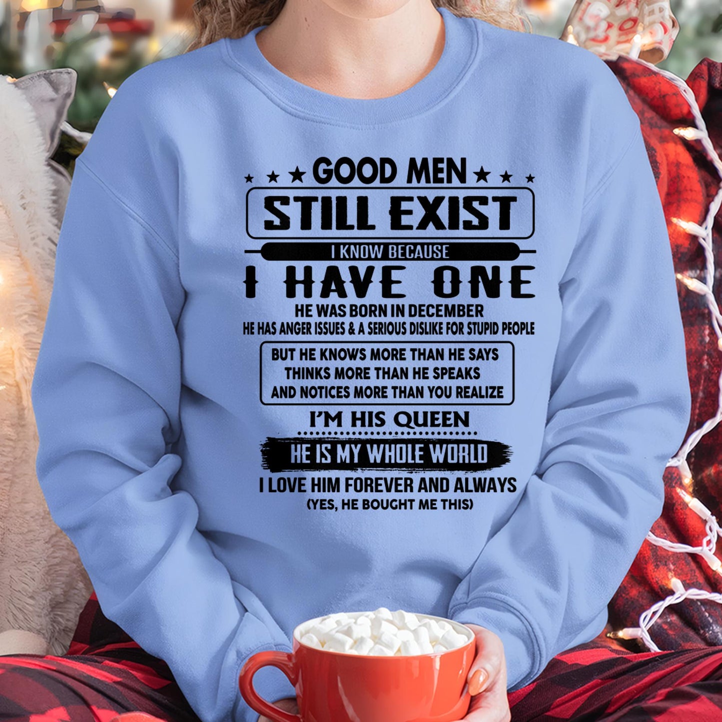 December - Good men Still Exist - gift for your girlfriend, wife from Husband - KATE12 (SKU-GM-12)