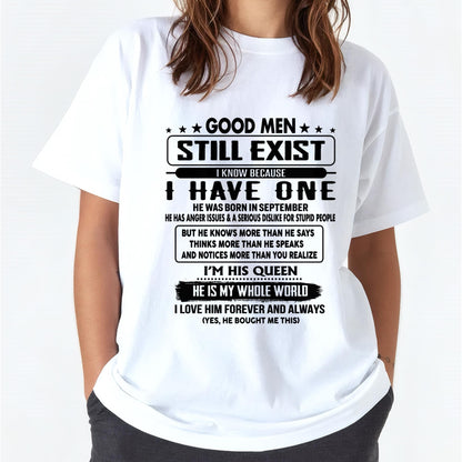 September - Good men Still Exist - gift for your girlfriend, wife from Husband - KATE09 (SKU-GM-09)