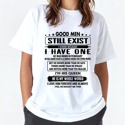 February - Good men Still Exist - gift for your girlfriend, wife from Husband - KATE02 (SKU-GM-02)