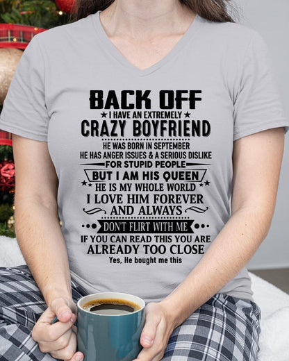 September - Back Off I Have An Extremely Crazy Boyfriend - - Gift For Wife From Husband - KATE09 (SKUT-BACKOFF-09)