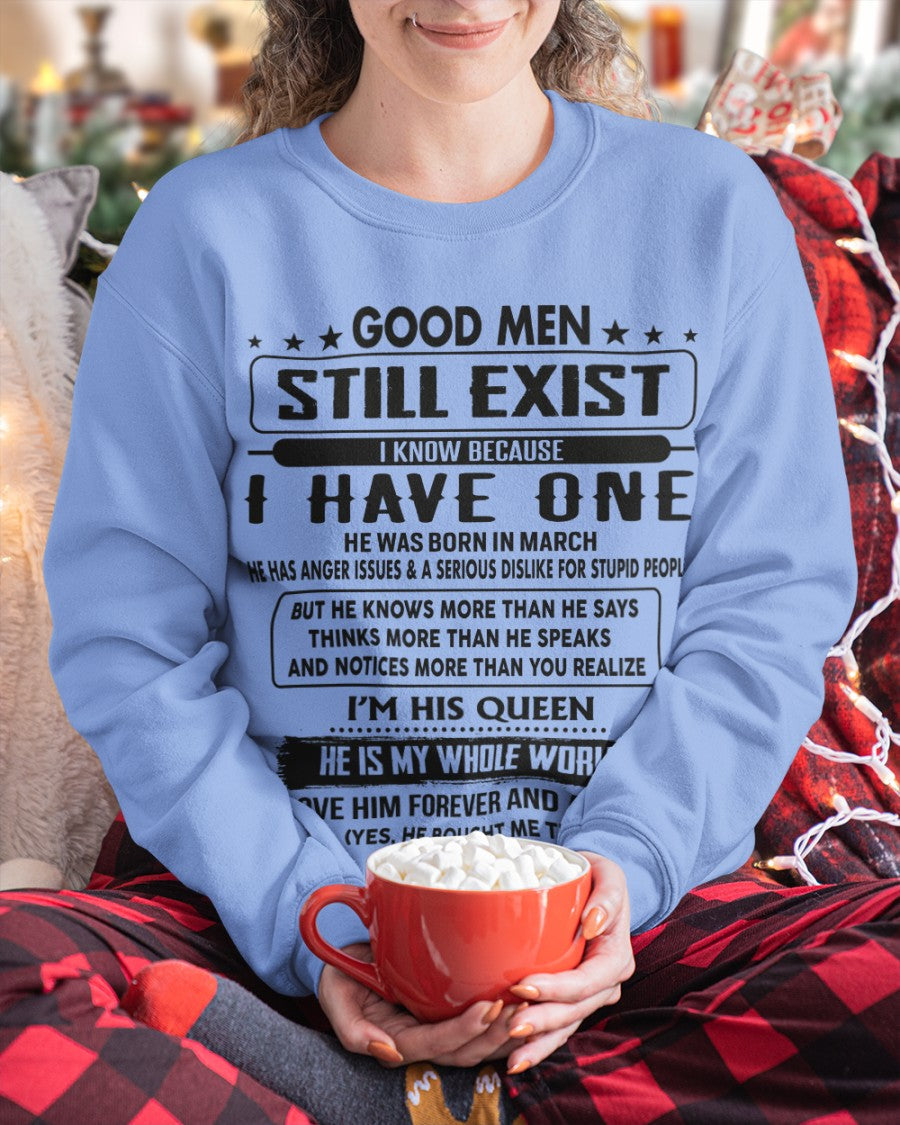 March - Good men Still Exist - gift for your girlfriend, wife from Husband - KATE03 (SKU-GM-03)