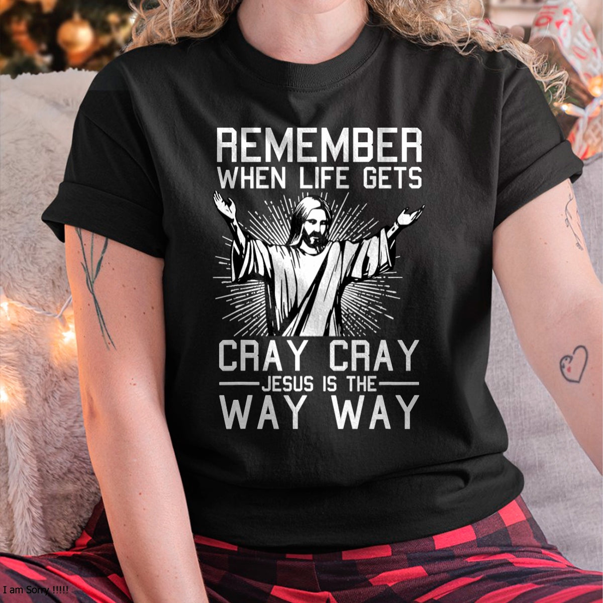 Christmas Shirts for Family, Funny christmas shirts, Christmas Unisex T-Shirt/Hoodie/Sweatshirt HLT00 - Jesus Is The Way Christmas Funny Faith Religious Christian T-Shirt