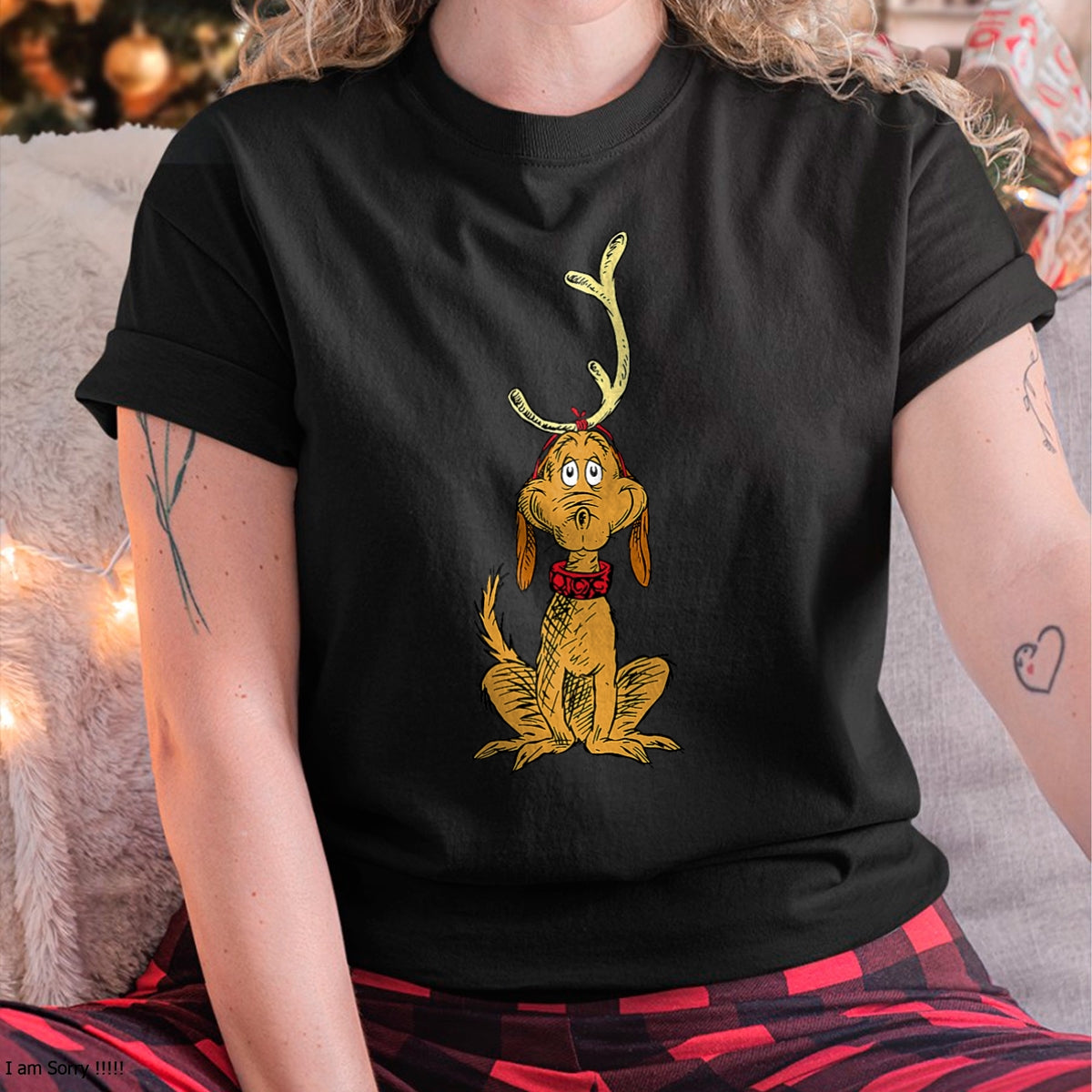 Dr. Seuss mens Classic Dr Seuss Reindeer Max T shirt, Black, Small US - Christmas Unisex T-Shirt/Hoodie/Sweatshirt - HNDS00