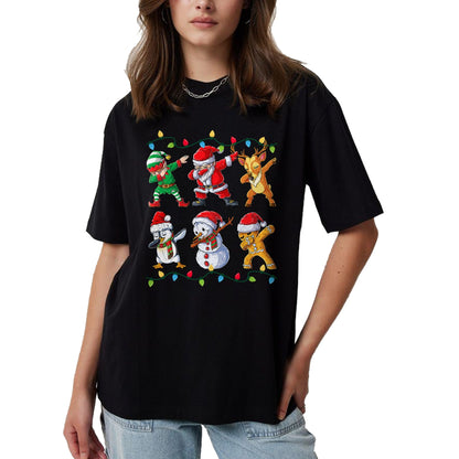 Dabbing Santa Elf Friends Christmas Boys Girls Men Xmas Dab T-Shirt - Christmas Unisex T-Shirt/Hoodie/Sweatshirt - HNDS00