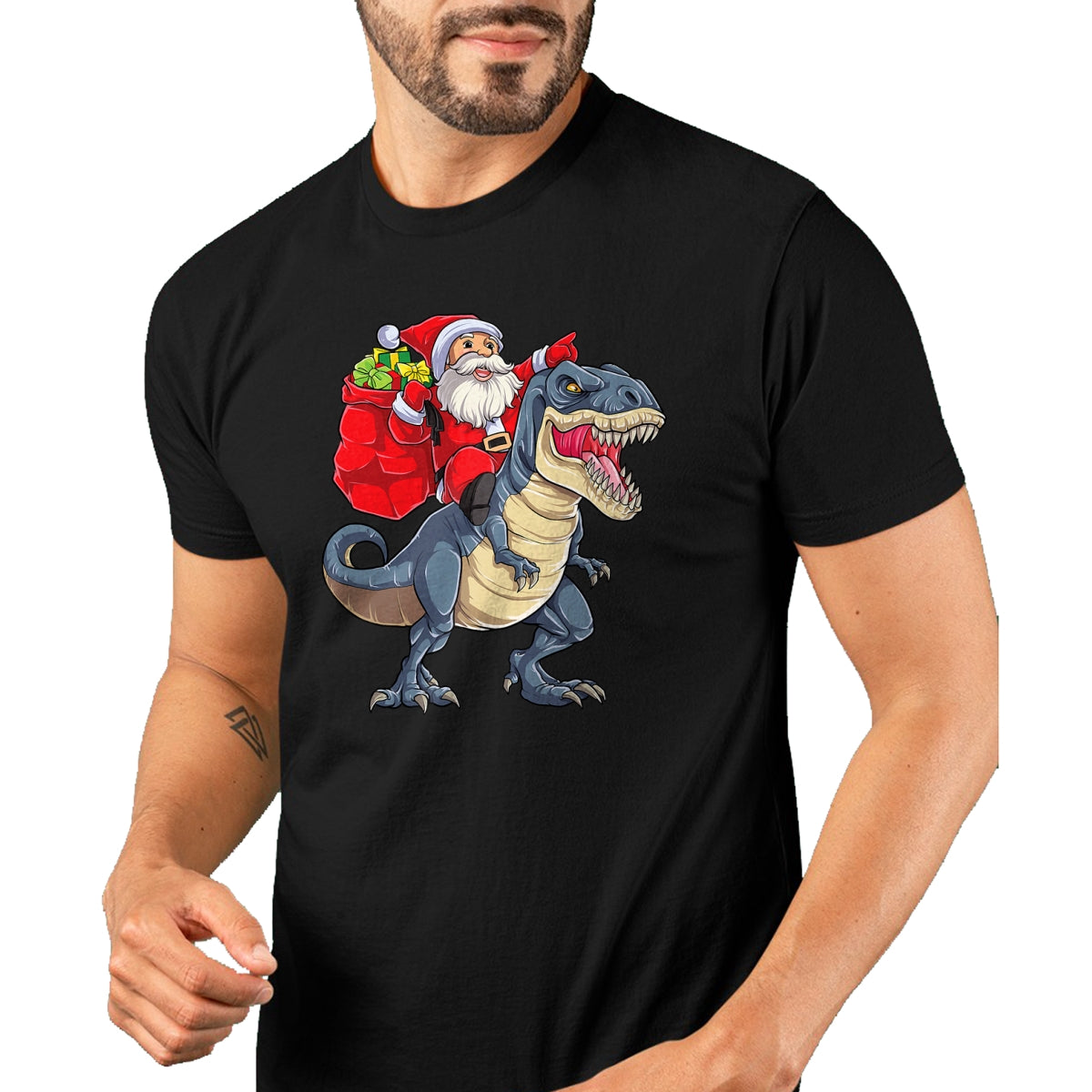 Dinosaur T rex Christmas Santa Boys Men Girls Xmas Squad T-Shirt - Christmas Unisex T-Shirt/Hoodie/Sweatshirt - HNDS00