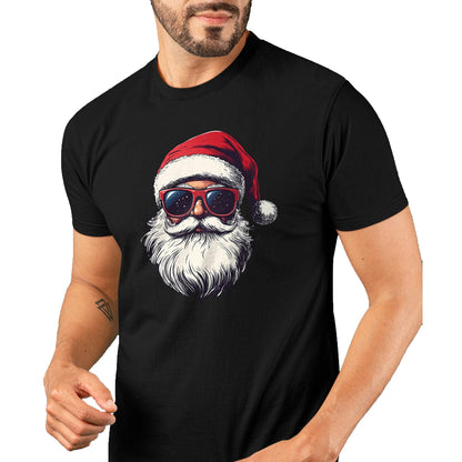Cool Santa Claus Face Retro Sunglasses Christmas Men Boys T-Shirt - Christmas Unisex T-Shirt/Hoodie/Sweatshirt - HNDS00