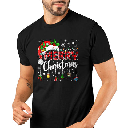 Merry Christmas Red Santa Hat Reindeer Xmas Matching Family T-Shirt - Christmas Unisex T-Shirt/Hoodie/Sweatshirt - HNDS00