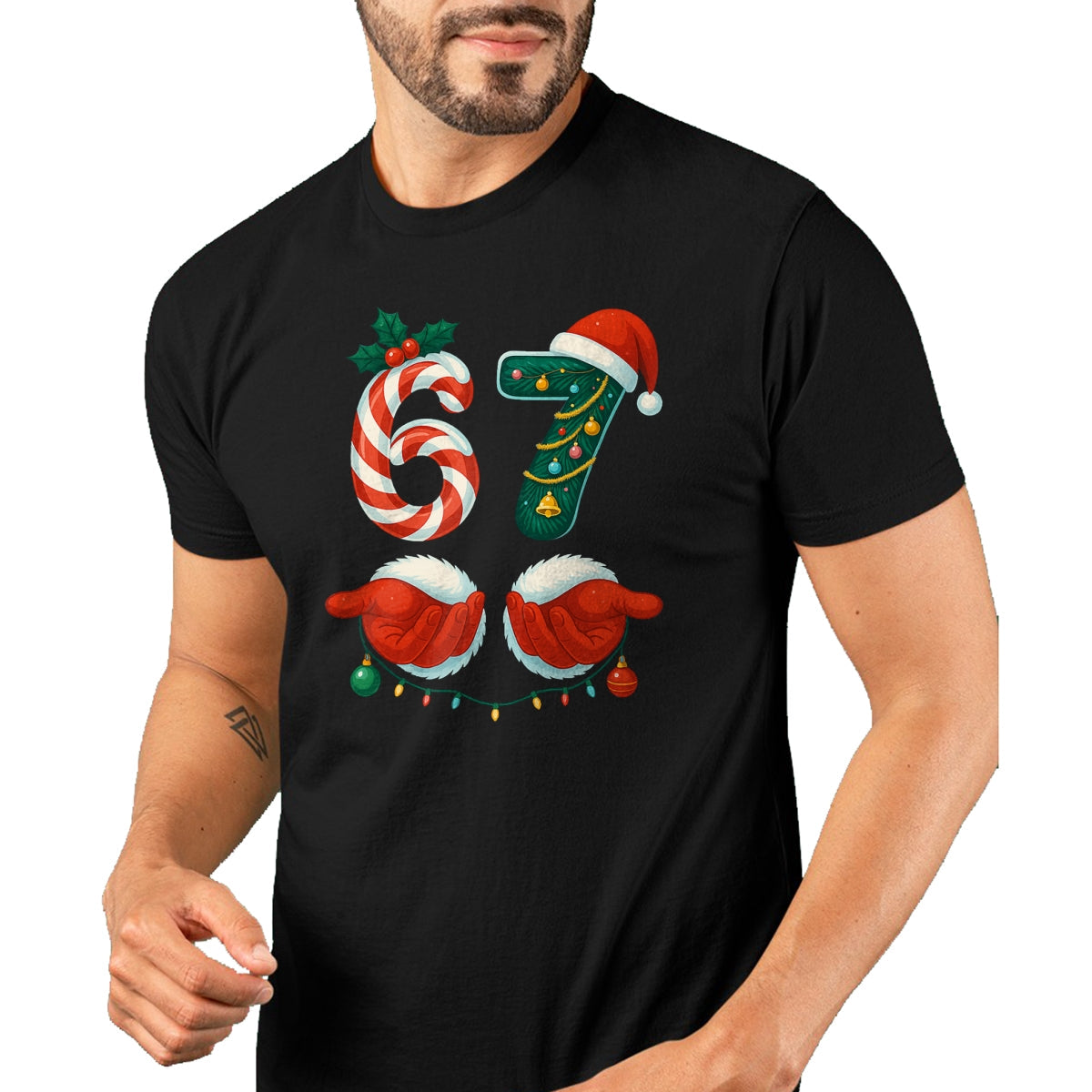 67 Christmas 6 7 Meme Pajamas Holiday Gen Alpha Slang T-Shirt - Christmas Unisex T-Shirt/Hoodie/Sweatshirt - HNDS00