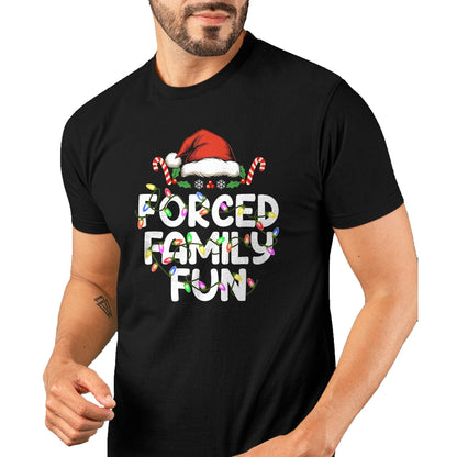 Forced Family Fun Christmas Pajamas Funny T-Shirt - Christmas Unisex T-Shirt/Hoodie/Sweatshirt - HNDS00