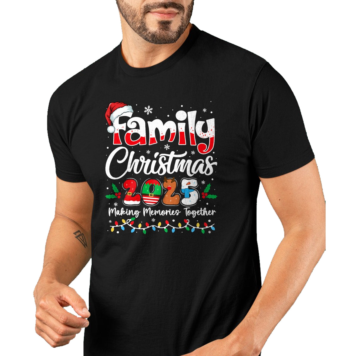 Family Christmas 2025 Matching Outfit Xmas Squad Santa T-Shirt - Christmas Unisex T-Shirt/Hoodie/Sweatshirt - HNDS00
