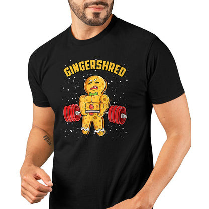 Gingershred Funny Gingerbread Man Gym Bodybuilding Christmas T-Shirt - Christmas Unisex T-Shirt/Hoodie/Sweatshirt - HNDS00