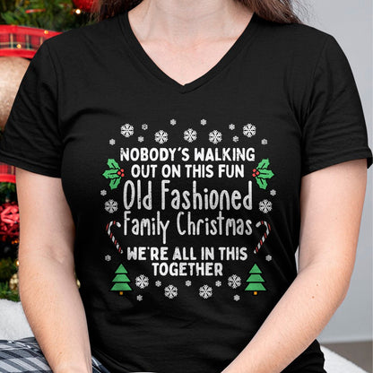 Old Fashioned Family Christmas Ugly Xmas Men Women Kids T-Shirt - Christmas Unisex T-Shirt/Hoodie/Sweatshirt - HNDS00