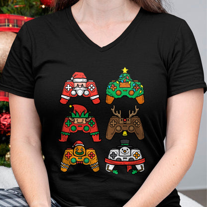 Christmas Gamer Controller Xmas Gaming T-Shirt - Christmas Unisex T-Shirt/Hoodie/Sweatshirt - HNDS00