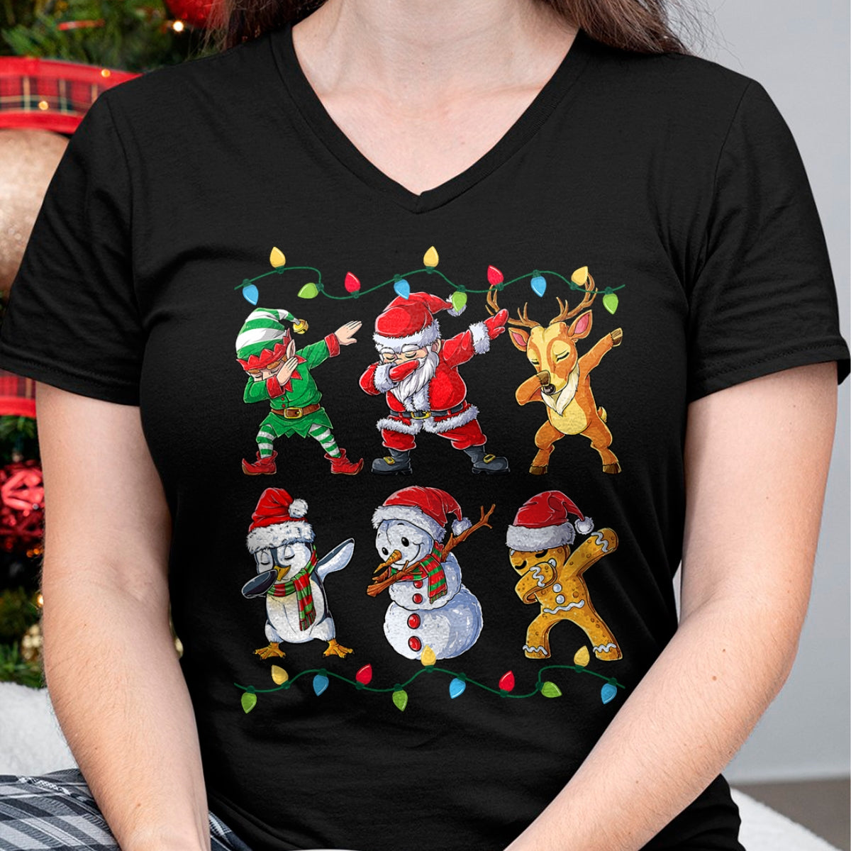 Dabbing Santa Elf Friends Christmas Boys Girls Men Xmas Dab T-Shirt - Christmas Unisex T-Shirt/Hoodie/Sweatshirt - HNDS00