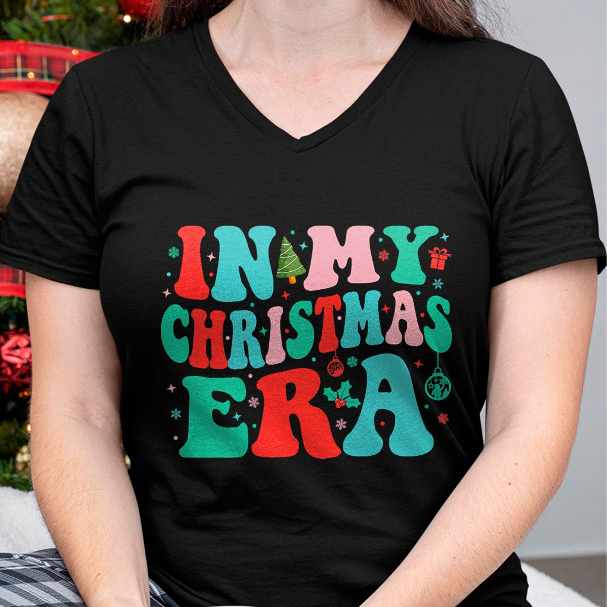 In My Christmas Era Cute Groovy Christmas Holiday Xmas T-Shirt - Christmas Unisex T-Shirt/Hoodie/Sweatshirt - HNDS00