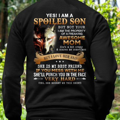 Lucky Son of Awesome Mom - Perfect Gift for Son From Mom - NIKI00 (SKU10-128-00)