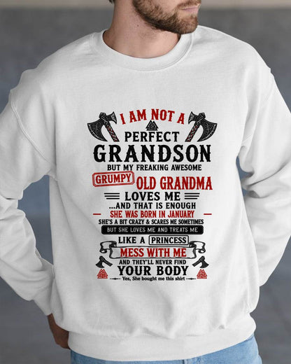 JANUARY - I AM NOT A PERFECT GRANDSON  - GIFT FROM GRANDMA -NIKI01 - (SKU2606-380-01)