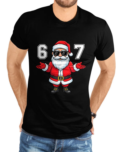 67 Meme Six Seven 6 7 Funny Santa Matching Xmas 67 Christmas T-Shirt - Christmas Unisex T-Shirt/Hoodie/Sweatshirt - HNDS00