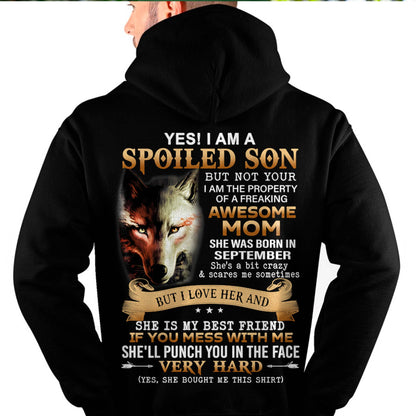 September - Lucky Son of Awesome Mom - Perfect Gift for Son From Mom - KATE09 (SKU10-128-09)