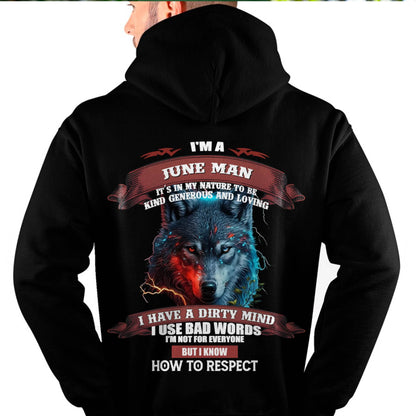 JUNE - KNOW HOW TO RESPECT - BIRTHDAY T-SHIRT FOR MEN - KATE06 (SKU12-162-06)