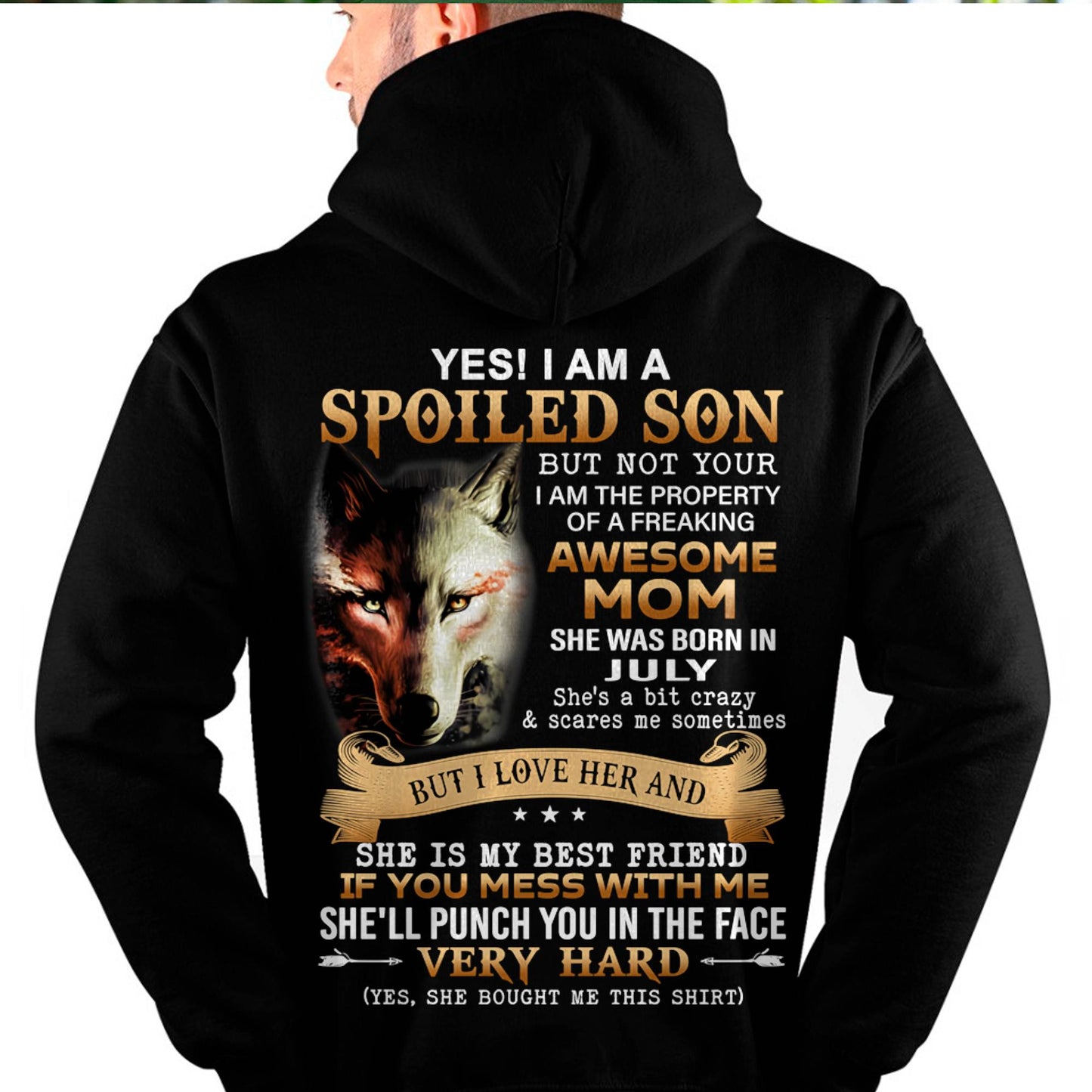 July - Lucky Son of Awesome Mom - Perfect Gift for Son From Mom - KATE07 (SKU10-128-07)