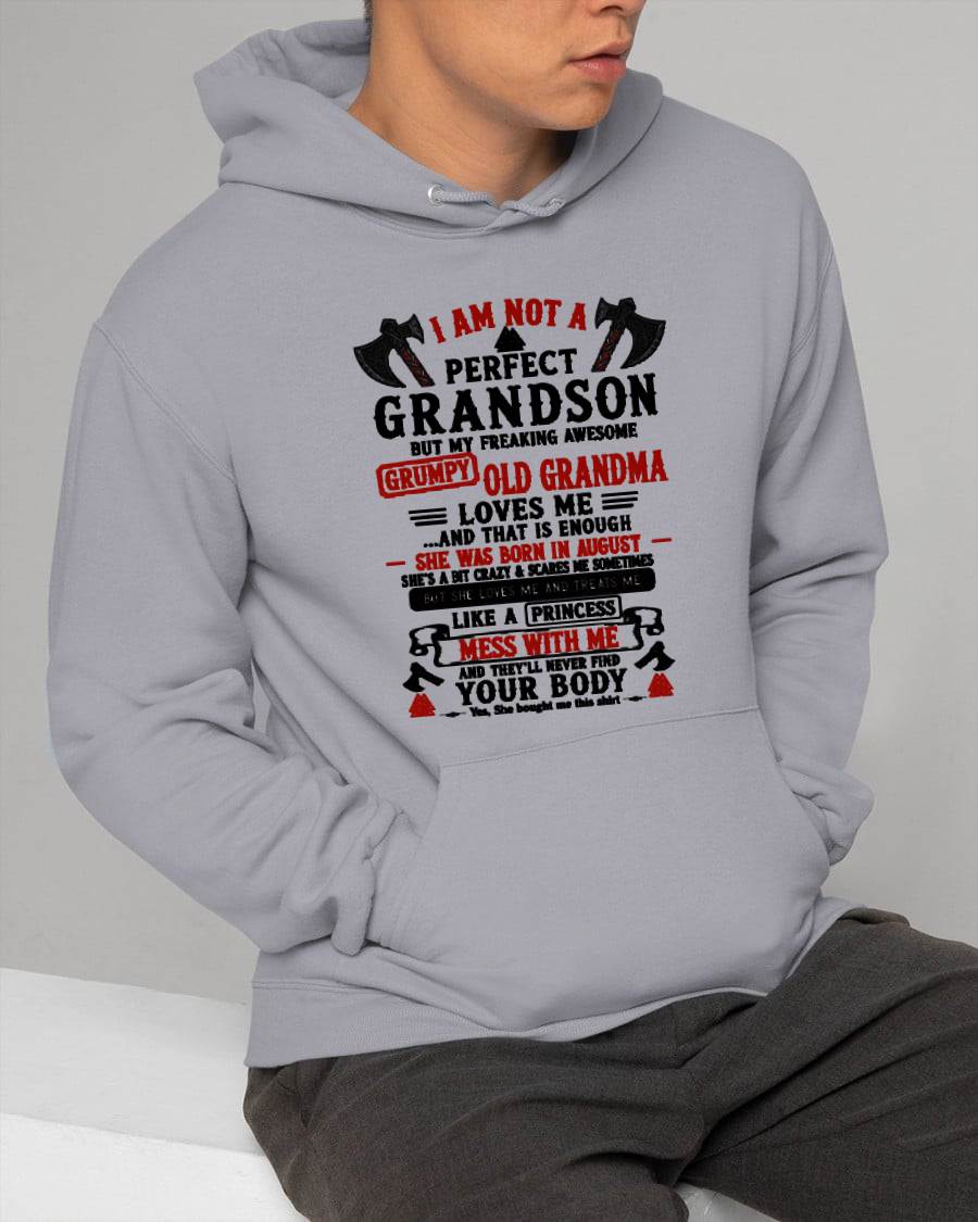 AUGUST - I AM NOT A PERFECT GRANDSON  - GIFT FROM GRANDMA -NIKI08 - (SKU2606-380-08)