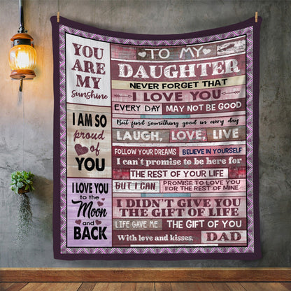 Special Gift For Your Daughter Blanket - From Dad