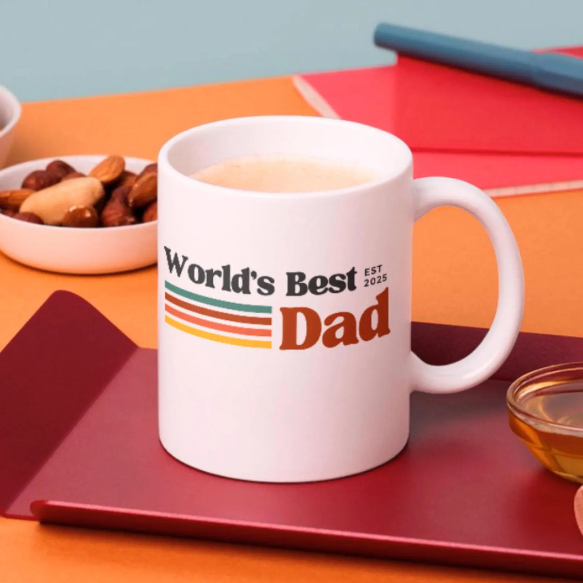 TO THE BEST DAD EST 2025 MUG - GIFT FROM DAUGHTER - TIEN00