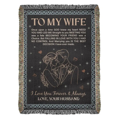 TO MY WIFE - GIFT FOR WIFE - Blanket From Husband - Romantic Poem Blanket Gift for Wife
