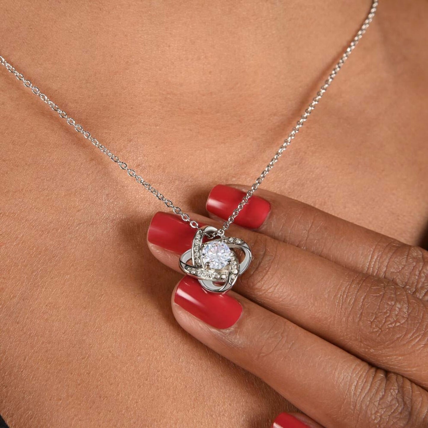 TO MY DAUGHTER FROM DAD - Premium Love Knot Necklace