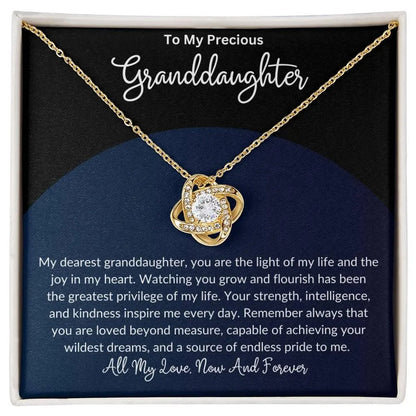 TO MY GRAND DAUGHTER FROM DAD - Premium Love Knot Necklace