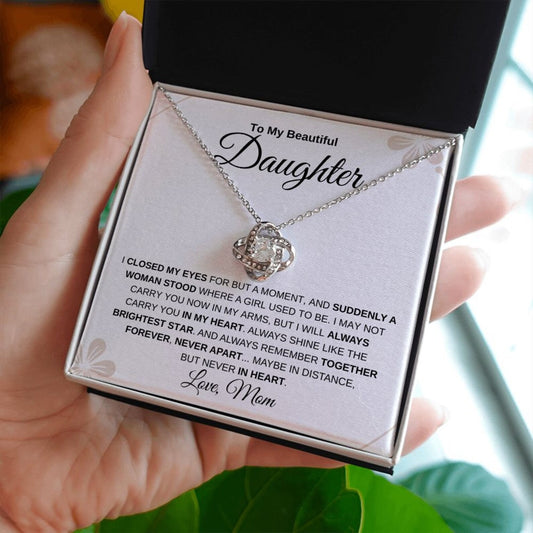 TO MY DAUGHTER FROM MOM - Premium Love Knot Necklace