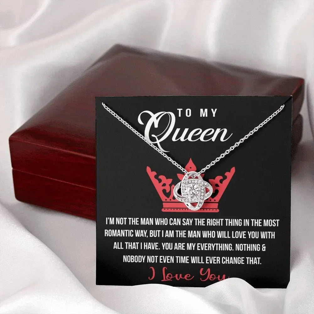 TO MY WIFE "You Are My Everything" - FROM HUSBAND - Premium Love Knot Necklace