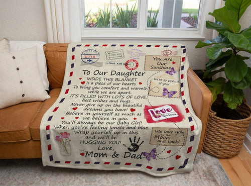 Special Gift For Your Daughter Blanket - From Mom and From Dad