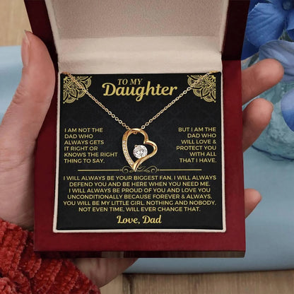 TO MY DAUGHTER "Whenever Your Crown Gets Heavy" - GIFT FROM DAD - Forever Love Necklace