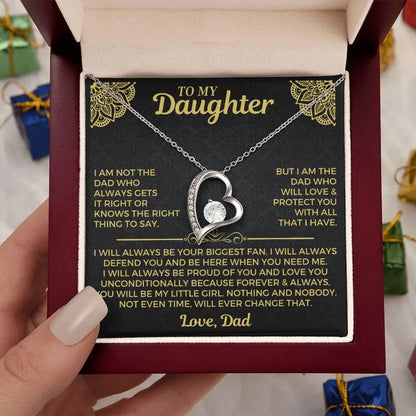 TO MY DAUGHTER "Whenever Your Crown Gets Heavy" - GIFT FROM DAD - Forever Love Necklace
