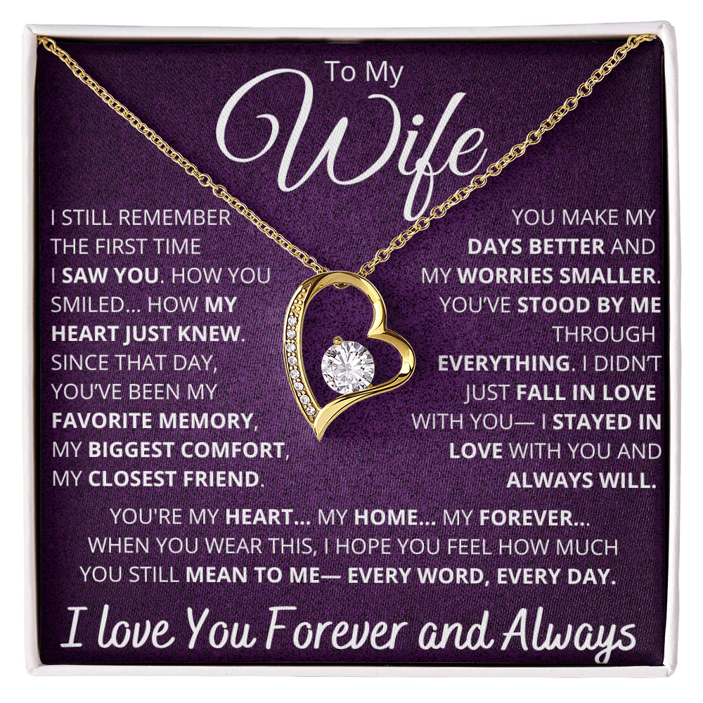 TO MY WIFE "Whenever Your Crown Gets Heavy" - GIFT FROM HUSBAND - Forever Love Necklace