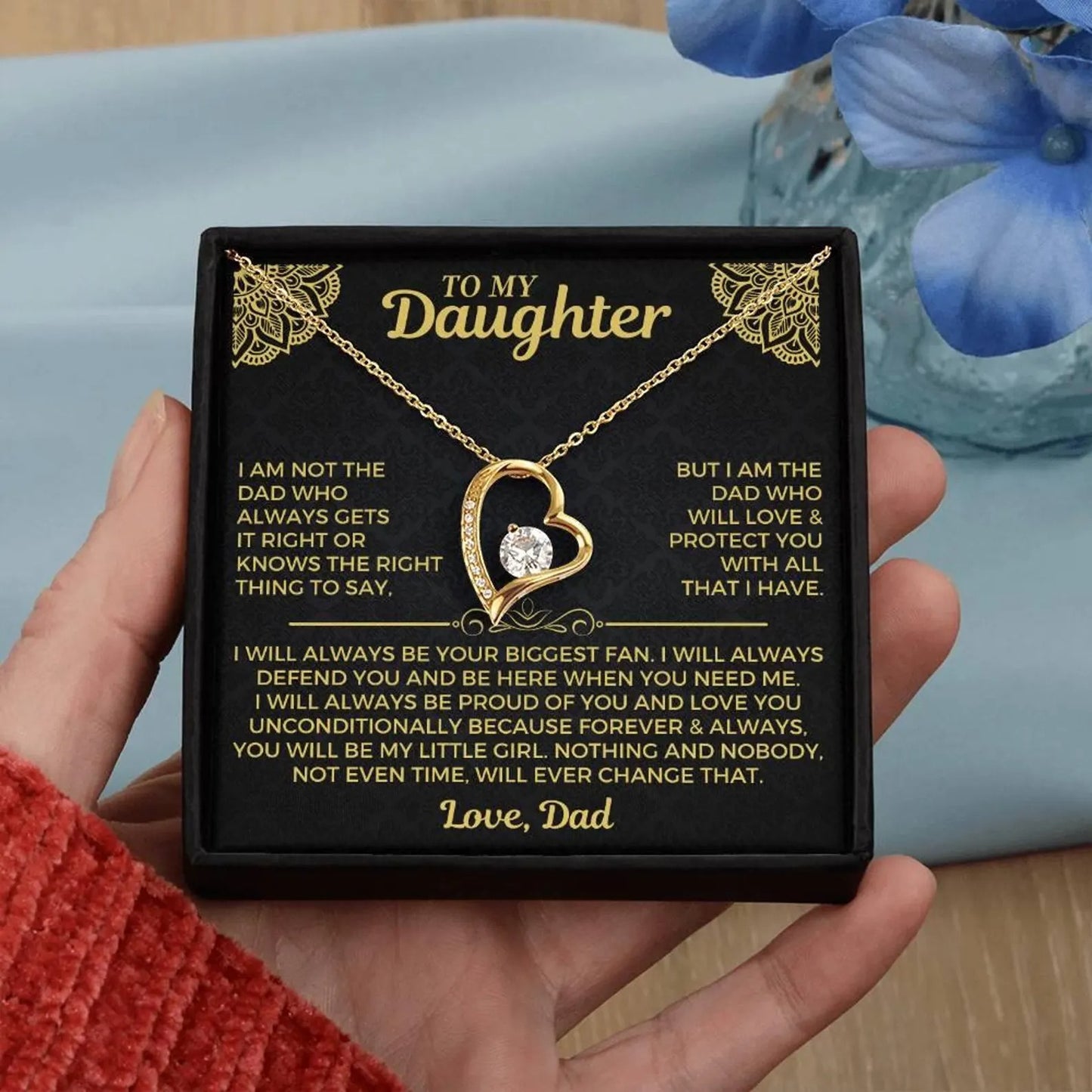 TO MY DAUGHTER "Whenever Your Crown Gets Heavy" - GIFT FROM DAD - Forever Love Necklace