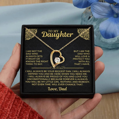 TO MY DAUGHTER "Whenever Your Crown Gets Heavy" - GIFT FROM DAD - Forever Love Necklace