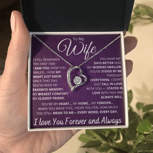 TO MY WIFE "Whenever Your Crown Gets Heavy" - GIFT FROM HUSBAND - Forever Love Necklace
