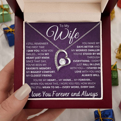 TO MY WIFE "Whenever Your Crown Gets Heavy" - GIFT FROM HUSBAND - Forever Love Necklace
