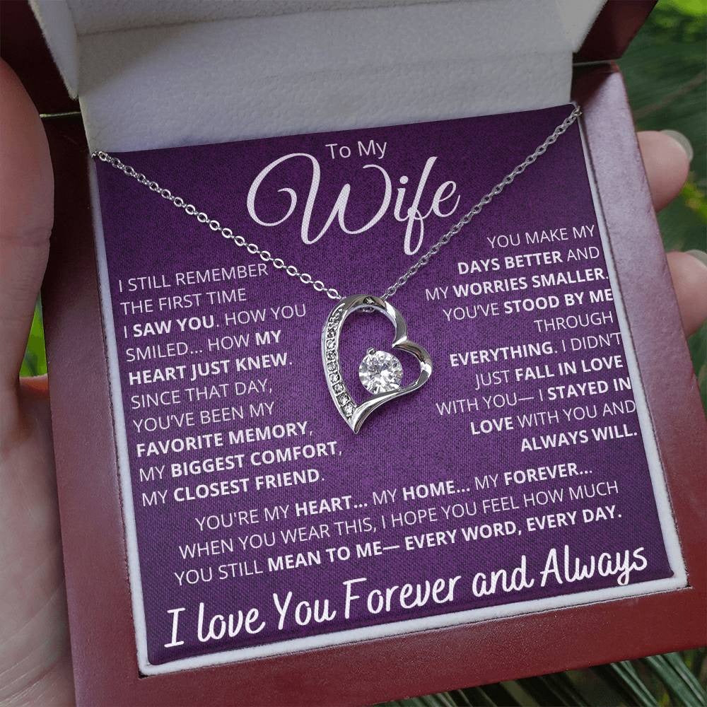 TO MY WIFE "Whenever Your Crown Gets Heavy" - GIFT FROM HUSBAND - Forever Love Necklace