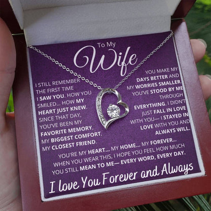 TO MY WIFE "Whenever Your Crown Gets Heavy" - GIFT FROM HUSBAND - Forever Love Necklace