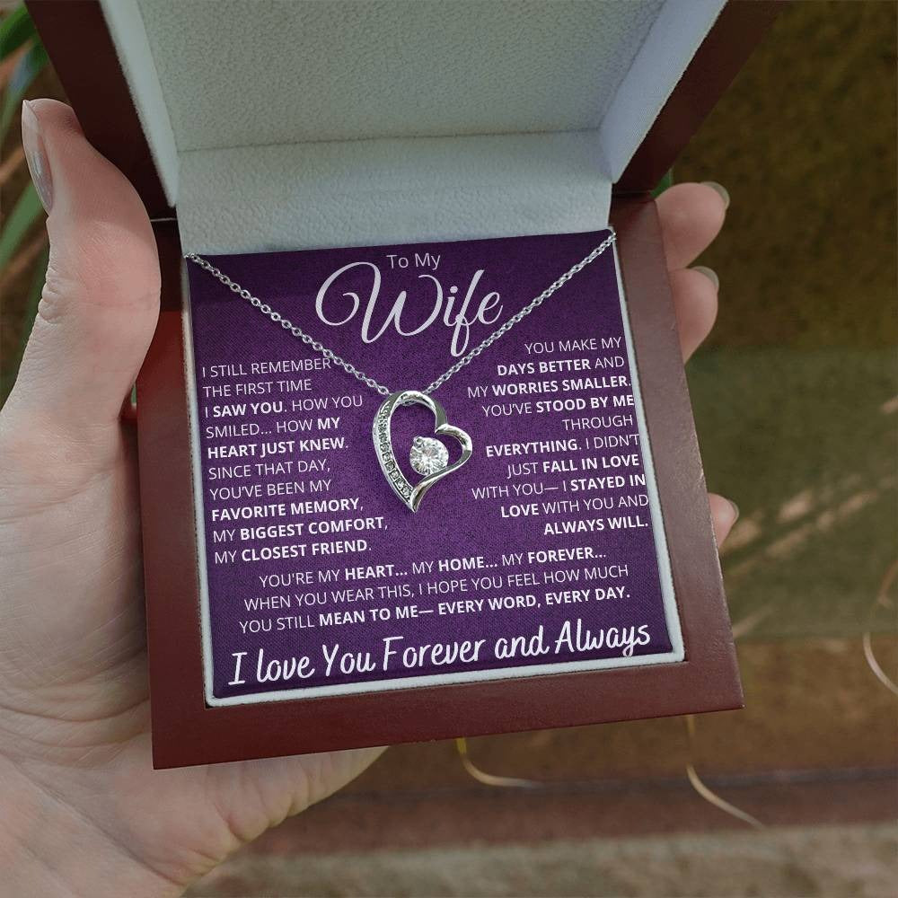 TO MY WIFE "Whenever Your Crown Gets Heavy" - GIFT FROM HUSBAND - Forever Love Necklace