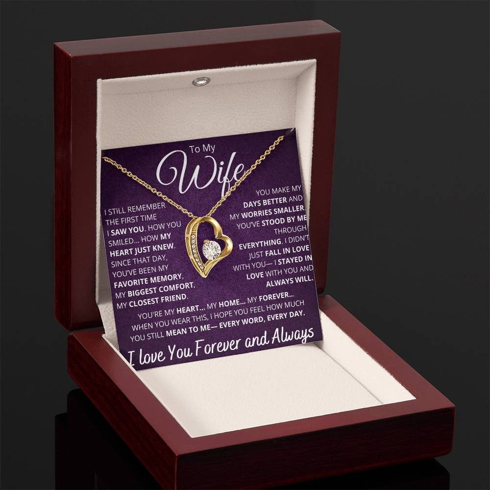 TO MY WIFE "Whenever Your Crown Gets Heavy" - GIFT FROM HUSBAND - Forever Love Necklace