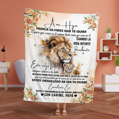 Manta para Hija – Regalo de Consuelo y Calidez de Papá Manta Acolchada de Forro Polar Sherpa NTTDsp (SKUB11-95)