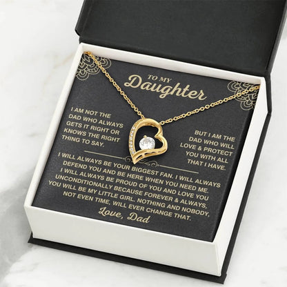 TO MY DAUGHTER "Whenever Your Crown Gets Heavy" - GIFT FROM DAD - Forever Love Necklace