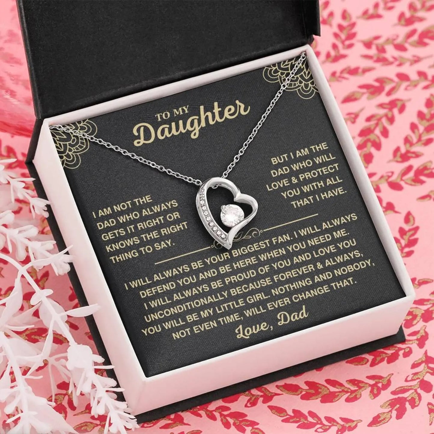 TO MY DAUGHTER "Whenever Your Crown Gets Heavy" - GIFT FROM DAD - Forever Love Necklace