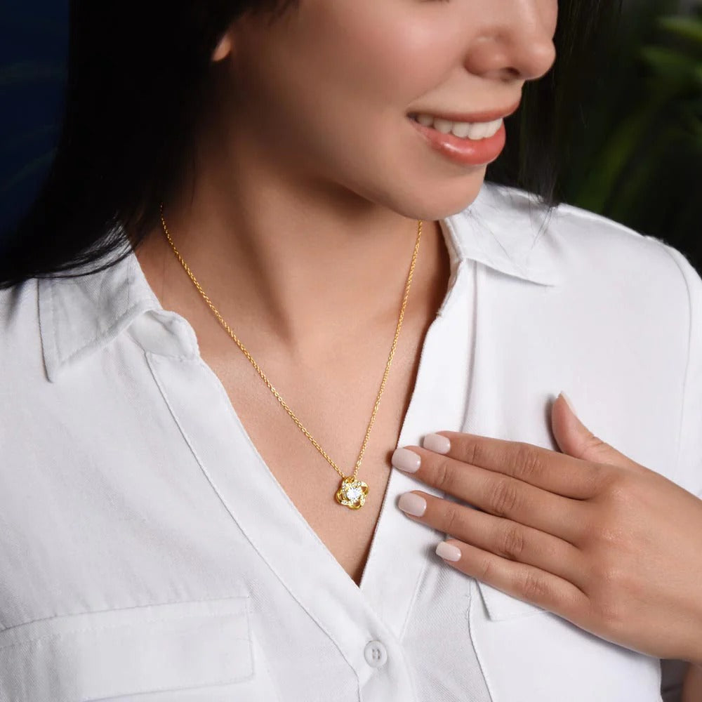 TO MY DAUGHTER FROM MOM - Premium Love Knot Necklace