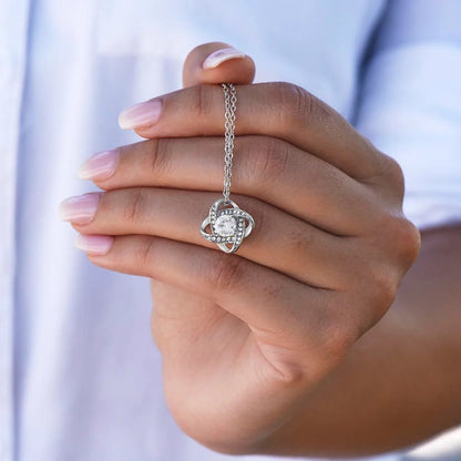 TO MY DAUGHTER FROM MOM - Premium Love Knot Necklace